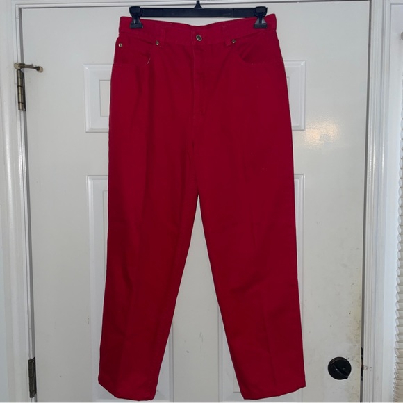 lawman Denim - Vintage Lawman Red Mom Jeans Shortened Hemmed Altered 26 inseam